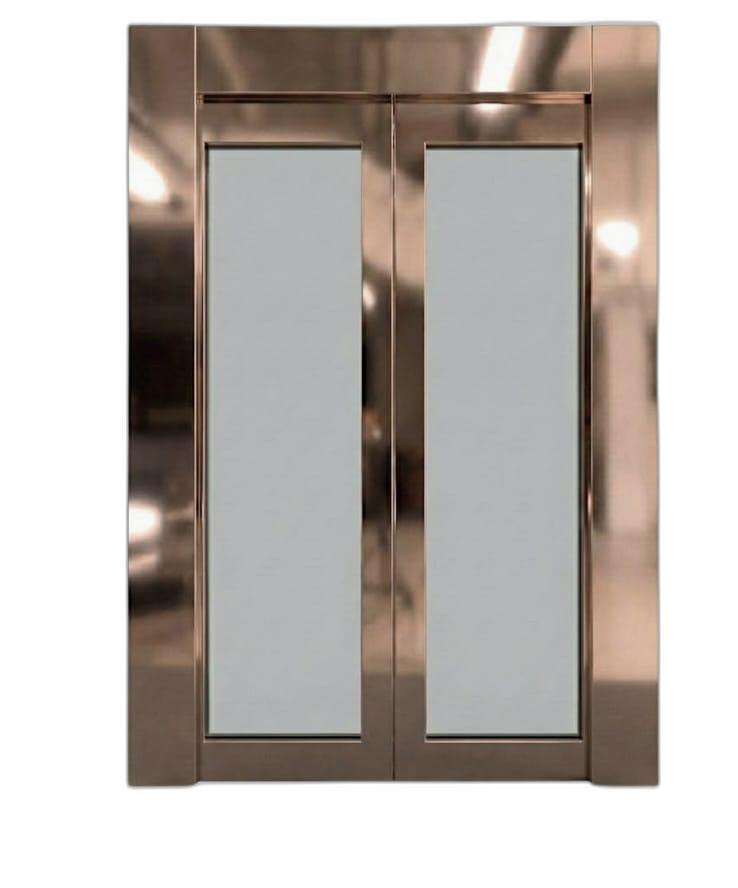 Rose Gold Hairline SS Glass Door